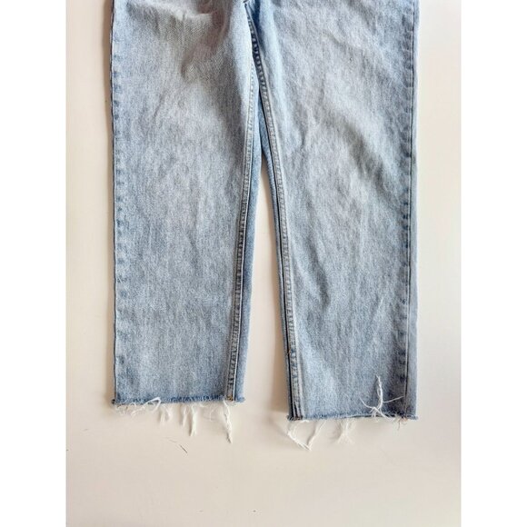 ROLLA'S Relaxo Chop Original Stone Mid Rise Straight Crop Jeans, Size 34 - Picture 8 of 16